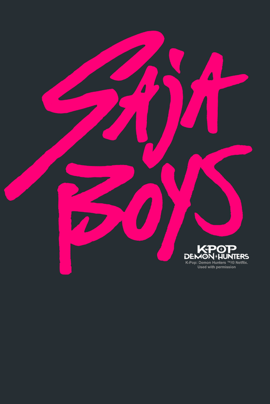 T-Shirt Oversize  de KPop Demon Hunters - Saja Boys Logo - S à XXL - pour Unisexe - noir - KPop Demon Hunters - View 2
