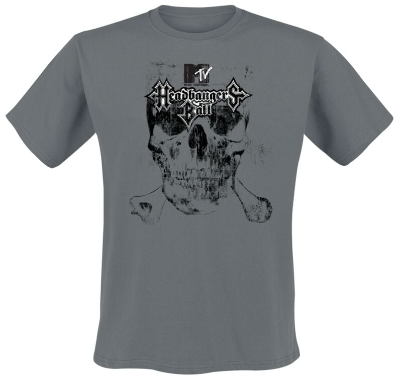 T-Shirt Manches courtes  de MTV - Headbangers Ball - S à XXL - pour Homme - gris foncé - MTV