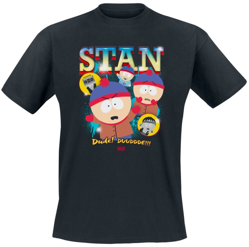 T-Shirt Manches courtes  de South Park - Stan Bootleg Rap - S à XXL - pour Homme - noir - South Park