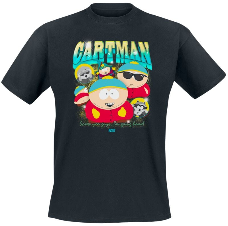 T-Shirt Manches courtes  de South Park - Cartman Bootleg Rap - S à XXL - pour Homme - noir - South Park