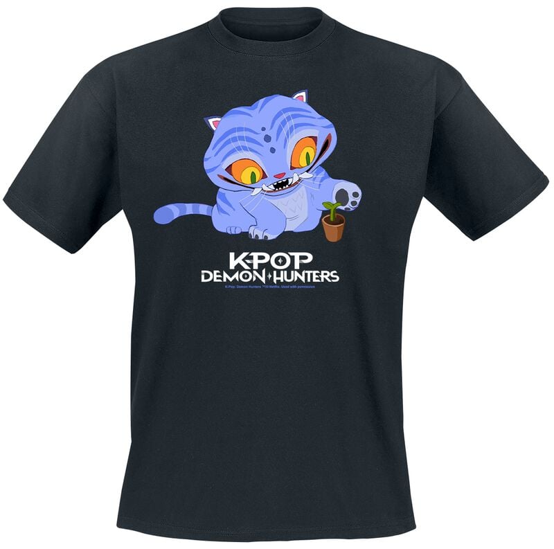 T-Shirt Manches courtes  de KPop Demon Hunters - Derpy Tiger - S à XXL - pour Unisexe - noir - KPop Demon Hunters