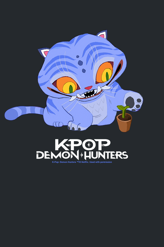T-Shirt Manches courtes  de KPop Demon Hunters - Derpy Tiger - S à XXL - pour Unisexe - noir - KPop Demon Hunters - View 2