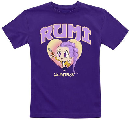 T-shirt  de KPop Demon Hunters - Huntrix Rumi - 104 - pour filles & garçonse - lilas - KPop Demon Hunters