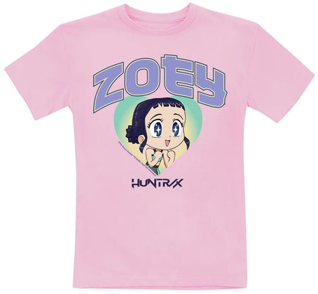 T-Shirt Manches courtes  de KPop Demon Hunters - Huntrix Zoey - 104 à 152 - pour Enfants - rose - KPop Demon Hunters