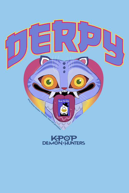 T-shirt  de KPop Demon Hunters - Derpy - 104 à 152 - pour Enfants - bleu clair - KPop Demon Hunters - View 2