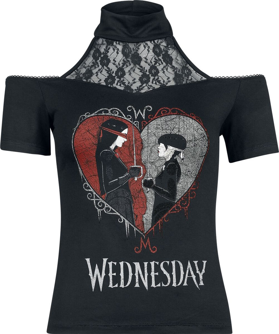 T-Shirt Manches courtes  de Wednesday - The Challenge - S à 3XL - pour Femme - noir - Wednesday