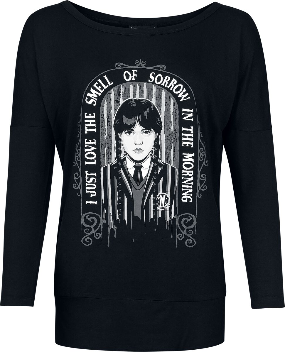 T-shirt manches longues  de Wednesday - Smell Of Sorrow - S à XXL - pour Femme - noir - Wednesday