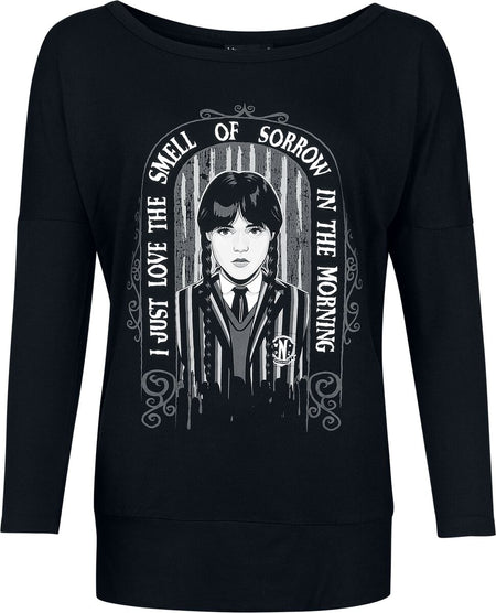 T-shirt manches longues  de Wednesday - Smell Of Sorrow - S à XXL - pour Femme - noir - Wednesday