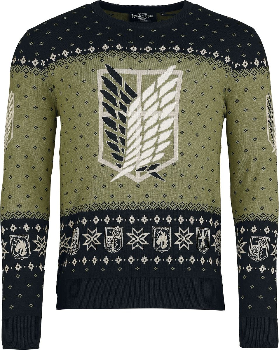 Pull de Noël  de L'Attaque Des Titans - Rebel Squad - S à 3XL - pour Homme - multicolore - L'Attaque Des Titans
