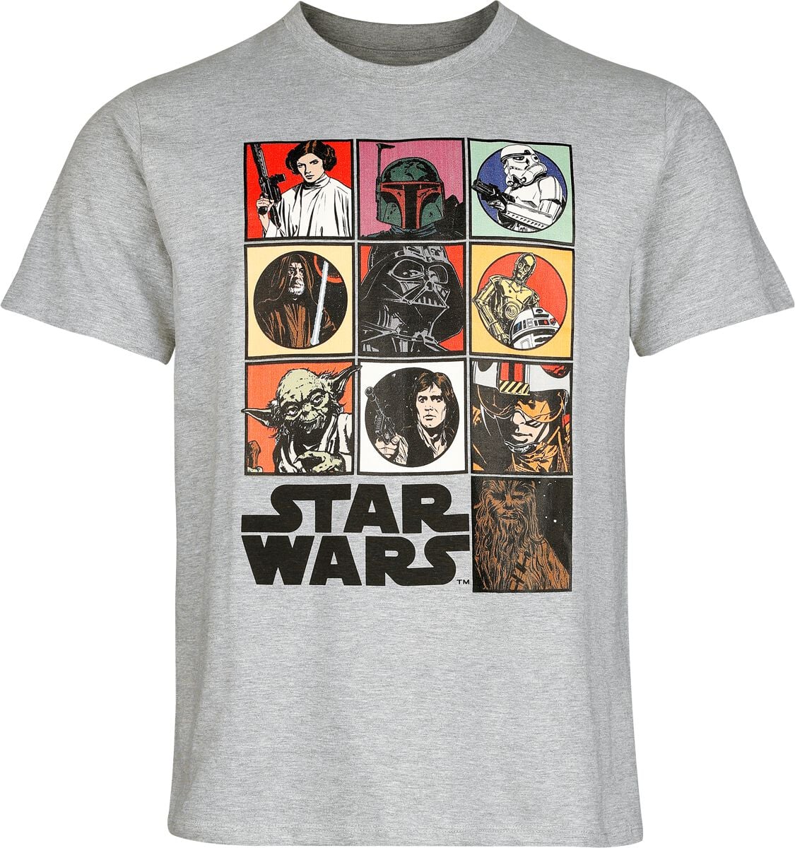 T-Shirt Manches courtes  de Star Wars - Icons - S à XXL - pour Homme - gris clair - Star Wars