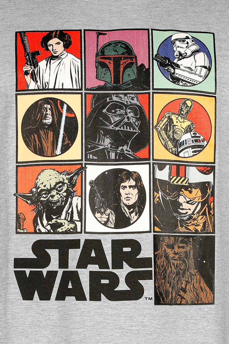 T-Shirt Manches courtes  de Star Wars - Icons - S à XXL - pour Homme - gris clair - Star Wars - View 2