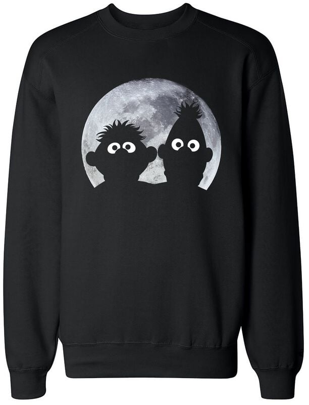 Sweat-shirt  de Sesame Street - Ernie und Bert - Moonlight - S à XXL - pour Homme - noir - Sesame Street