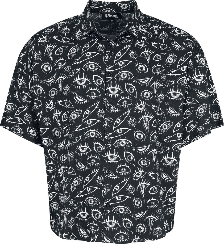 Chemise manches courtes Gothic de Gothicana by EMP - The Void - S à XXL - pour Homme - noir - Gothicana by EMP