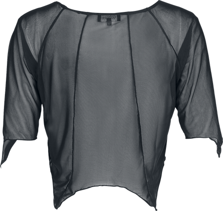 T-Shirt Manches courtes Gothic de Gothicana by EMP - Vailed in Darkness Bat Shape Mesh-Shirt - S à XXL - pour Femme - noir - Gothicana by EMP - View 2