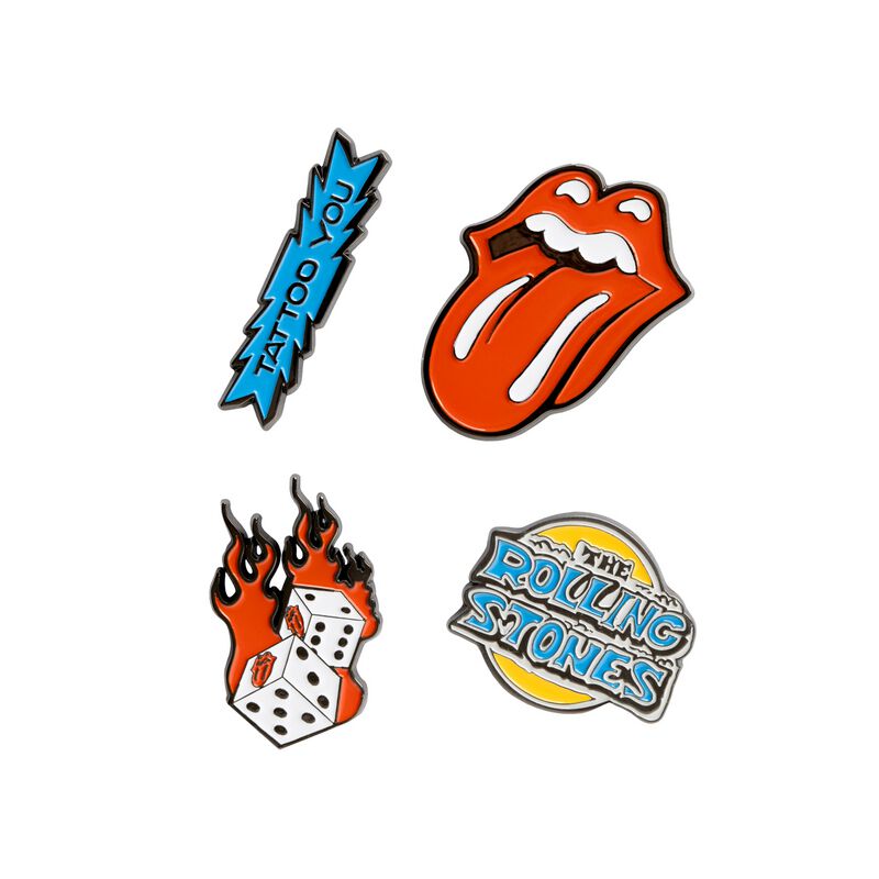 Pin's  de The Rolling Stones - Set 4 Pins The Rolling Stones - pour Unisexe - Standard - The Rolling Stones