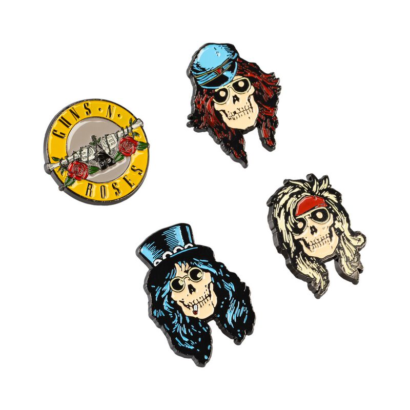Pin's  de Guns N' Roses - Set 4 PinsGuns N' Roses - pour Unisexe - Standard - Guns N' Roses