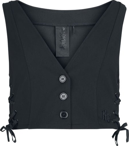 Veste Gothic de KIHILIST by KILLSTAR - Nexara Waistcoat - XS à XXL - pour Femme - noir - KIHILIST by KILLSTAR