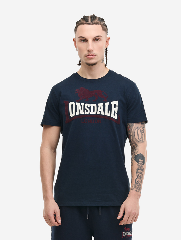 T-Shirt Manches courtes  de Lonsdale London - ELTON - S à 3XL - pour Homme - marine - Lonsdale London - View 2