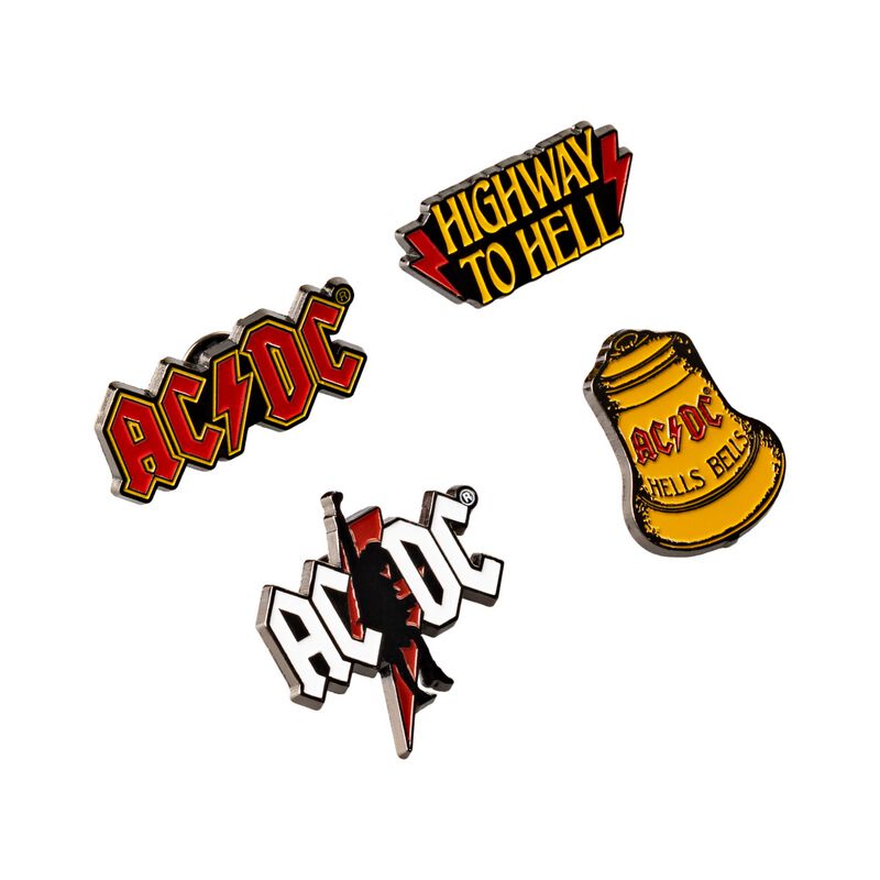 Pin's  de AC/DC - Set 4 Pins AC/DC - pour Unisexe - Standard - AC/DC