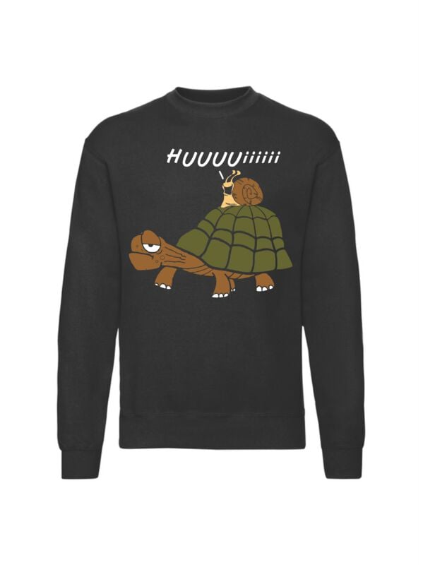 Sweat-shirt Fun de Tierisch - Huuuuiiiiii - M à 3XL - pour Homme - noir - Tierisch