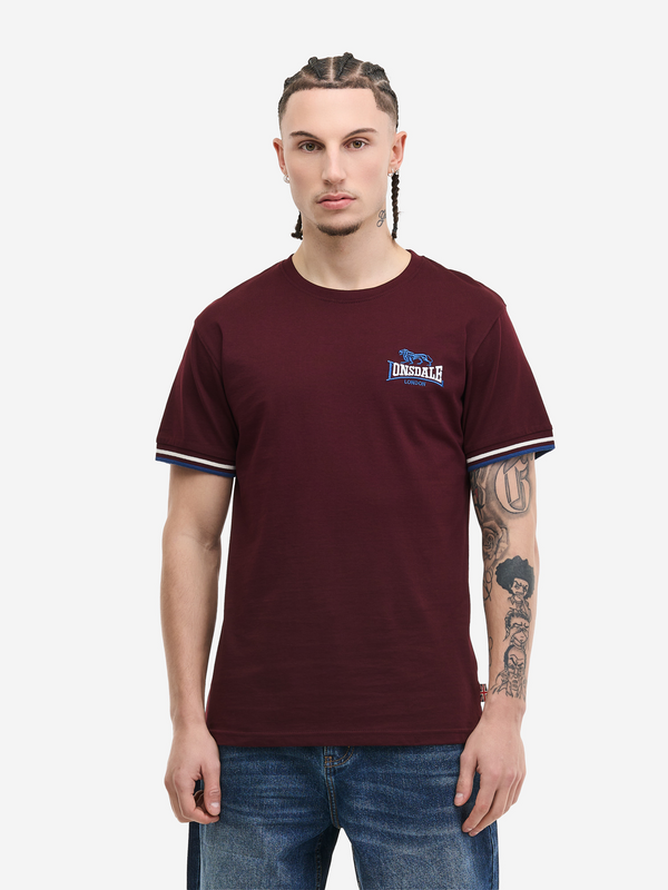 T-Shirt Manches courtes  de Lonsdale London - SHILDON - S à 3XL - pour Homme - bordeaux - Lonsdale London - View 2