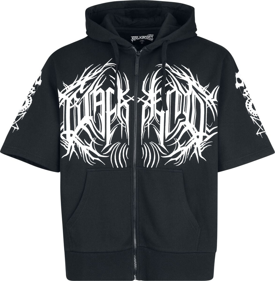 Sweat-shirt zippé à capuche Gothic de Black Blood by Gothicana - Sirens - M à XXL - pour Homme - noir - Black Blood by Gothicana