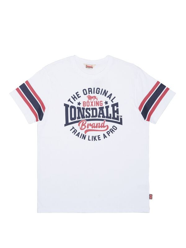 T-Shirt Manches courtes  de Lonsdale London - BARTON - S à 3XL - pour Homme - blanc - Lonsdale London