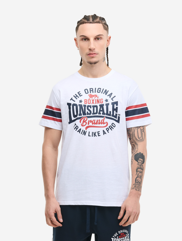 T-Shirt Manches courtes  de Lonsdale London - BARTON - S à 3XL - pour Homme - blanc - Lonsdale London - View 2