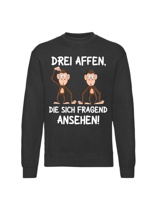 Sweat-shirt Fun de Tierisch - Drei Affen - M à 3XL - pour Homme - noir - Tierisch