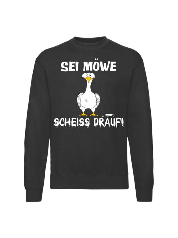 Sweat-shirt Fun de Tierisch - Scheiß Drauf - M à XXL - pour Homme - noir - Tierisch