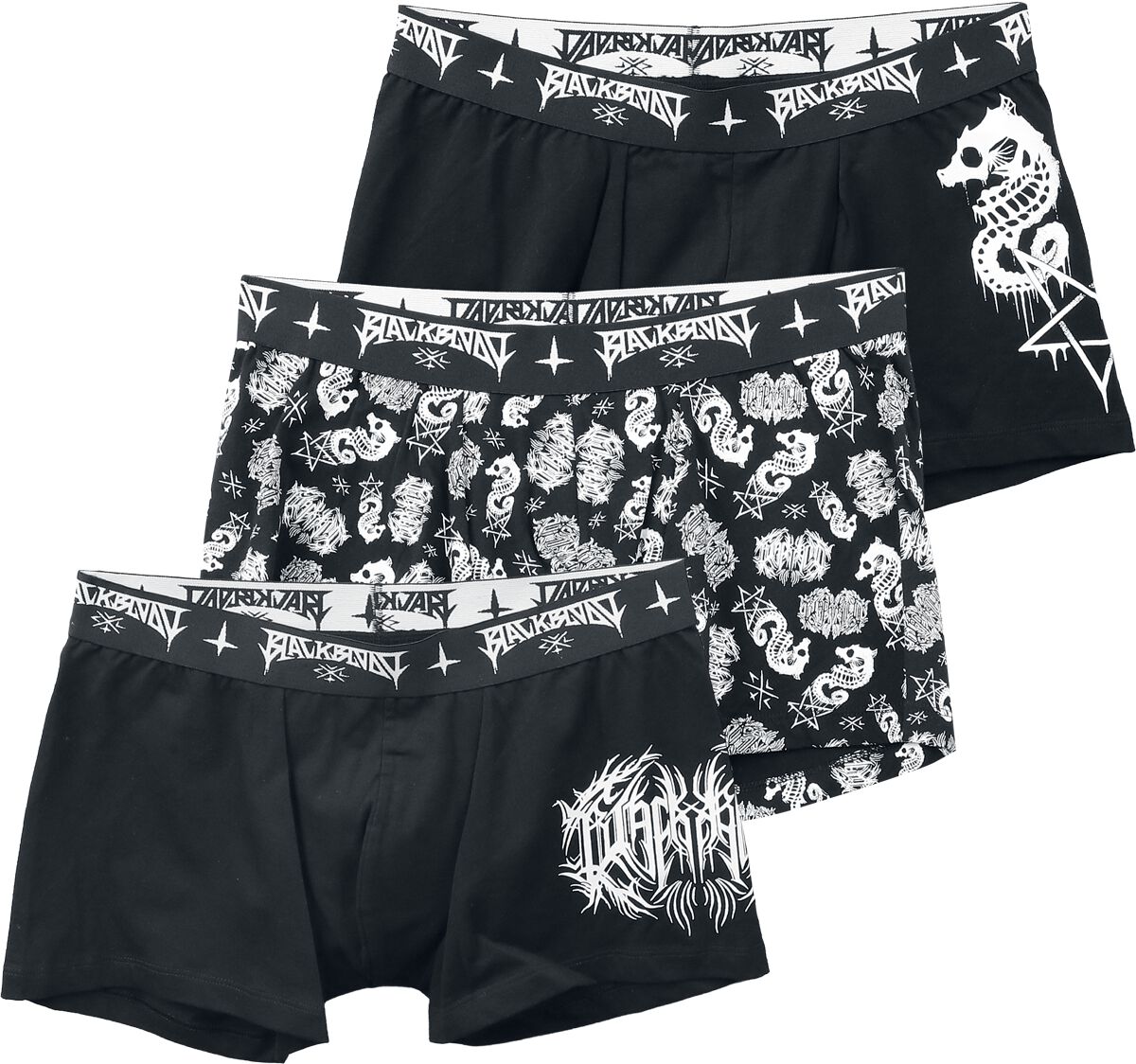 Boxer Gothic de Black Blood by Gothicana - Sirens - S à XXL - pour Homme - noir - Black Blood by Gothicana