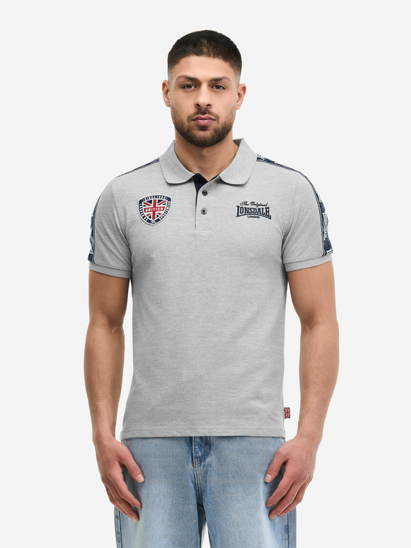 Polo  de Lonsdale London - PELTON - S à 3XL - pour Homme - gris chiné - Lonsdale London - View 2