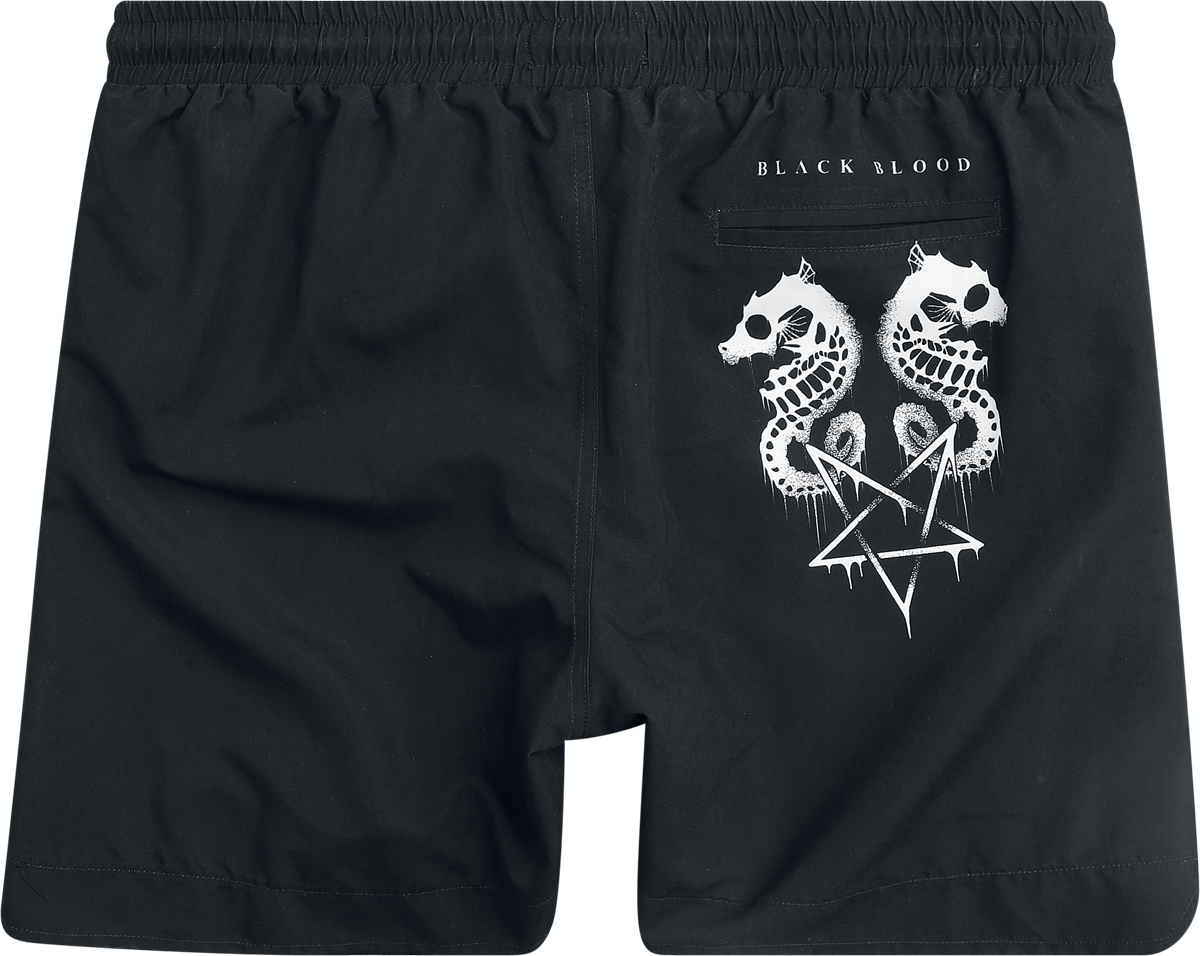 Short de bain Gothic de Black Blood by Gothicana - Sirens - S à XXL - pour Homme - noir - Black Blood by Gothicana - View 2