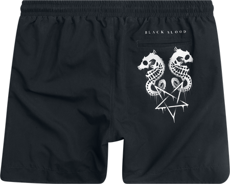 Short de bain Gothic de Black Blood by Gothicana - Sirens - S à XXL - pour Homme - noir - Black Blood by Gothicana - View 2