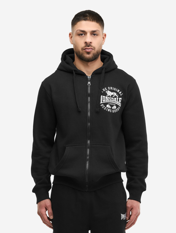 Sweat-shirt zippé à capuche  de Lonsdale London - SEGHILL - S à 3XL - pour Homme - noir - Lonsdale London - View 2