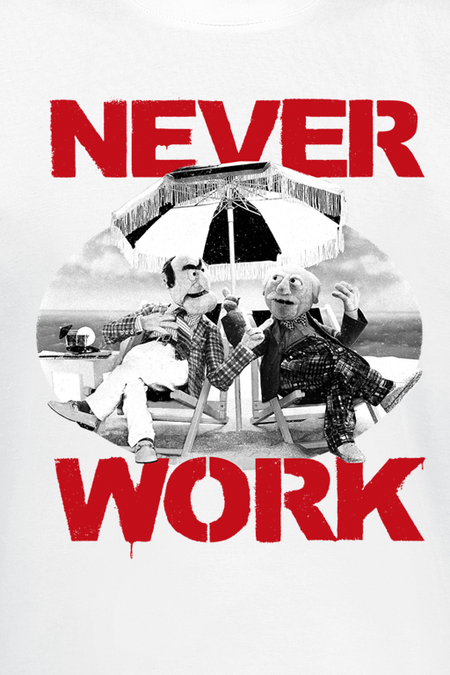 T-Shirt Manches courtes  de Le Muppet Show - Never Work - M à XXL - pour Homme - blanc - Le Muppet Show - View 2