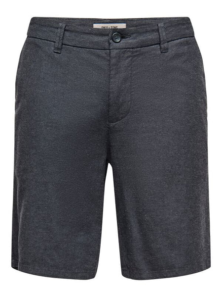 Short  de ONLY and SONS - ONSMARK 0011 COTTON NOOS - Short en Lin - S à XXL - pour Homme - noir - ONLY and SONS