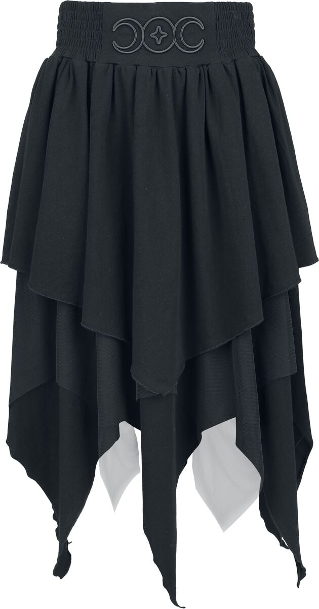 Jupe mi-longue Gothic de Gothicana by EMP - Mystical Woods - S à XXL - pour Femme - noir - Gothicana by EMP