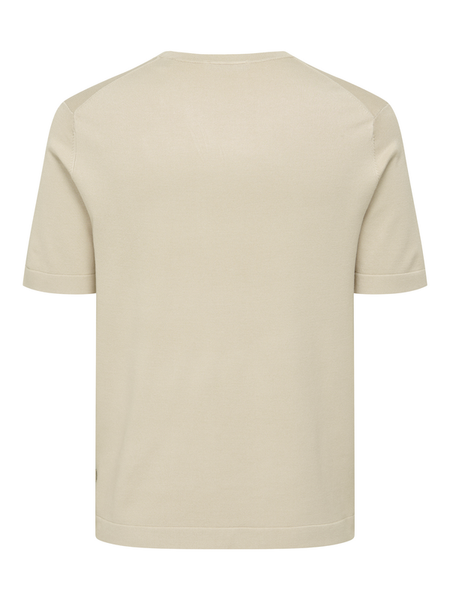 T-Shirt Manches courtes  de ONLY and SONS - ONSWYLER LIFE REG 14 SS KNIT NOOS - S à XXL - pour Homme - beige - ONLY and SONS - View 2