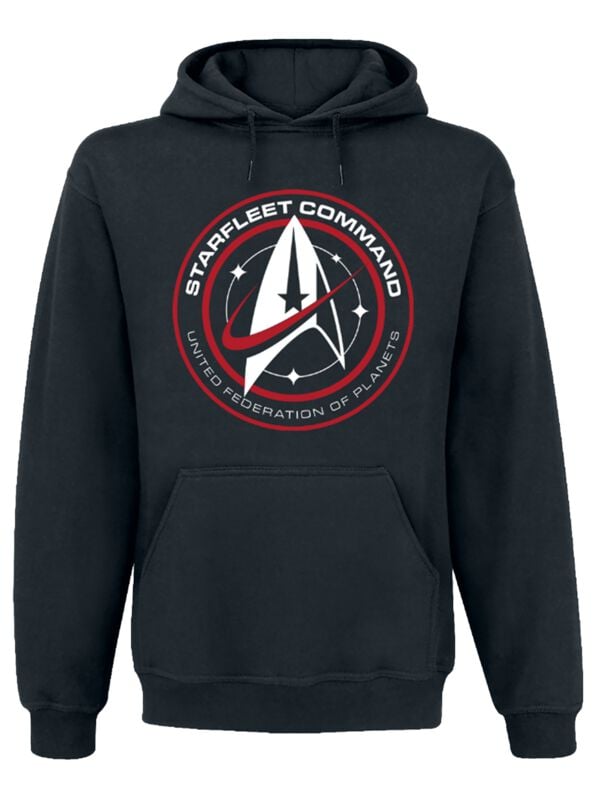 Sweat-shirt à capuche  de Star Trek - Starfleet Command - S à XXL - pour Homme - noir - Star Trek