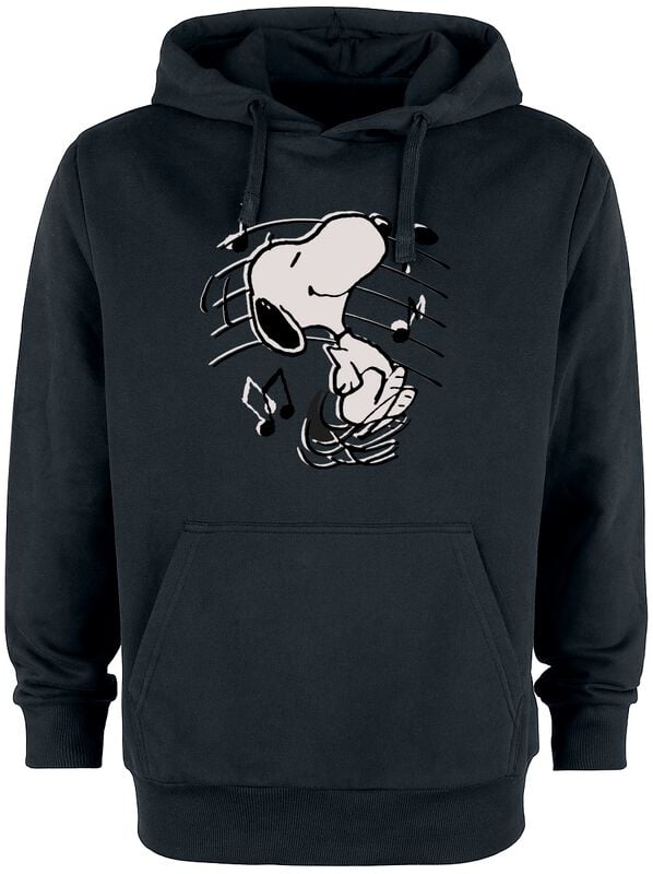 Sweat-shirt à capuche  de Snoopy - Snoopy Music - S à 3XL - pour Homme - noir - Snoopy