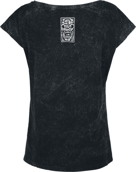 T-Shirt Manches courtes  de Iron Maiden - Smoking Eddie - S à 4XL - pour Femme - noir - Iron Maiden - View 2