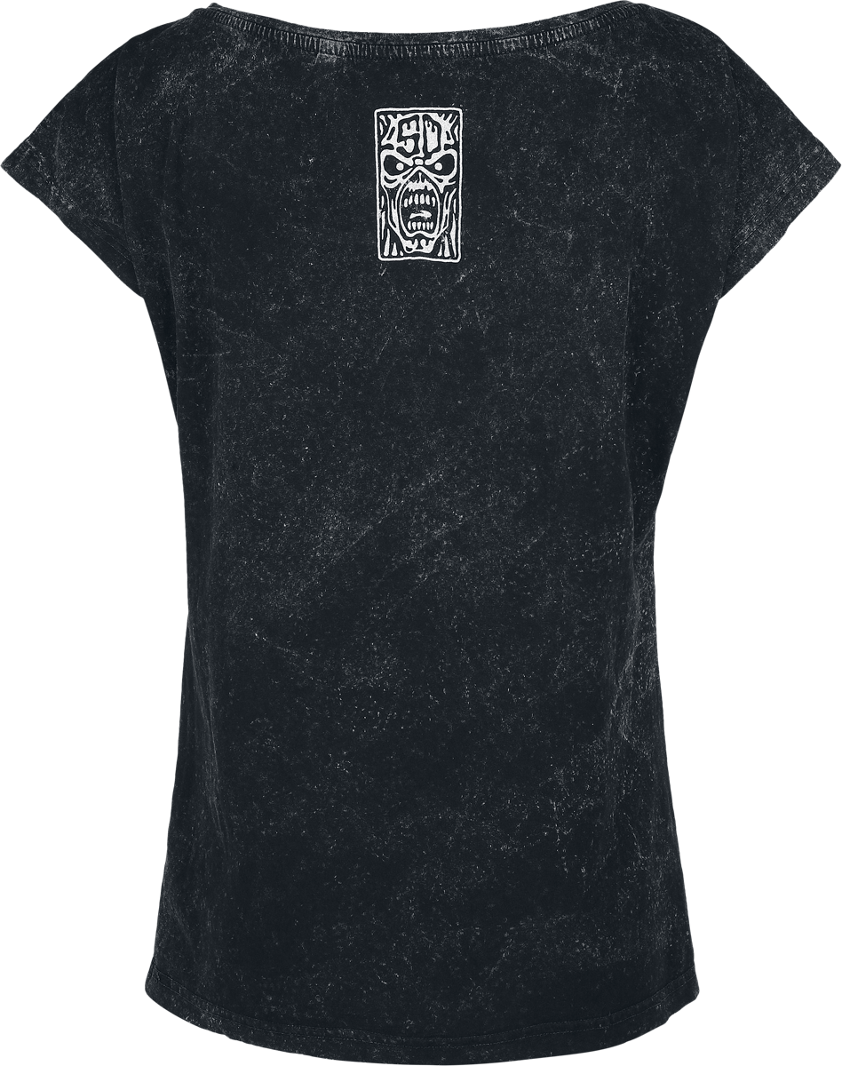 T-Shirt Manches courtes  de Iron Maiden - Smoking Eddie - S à 4XL - pour Femme - noir - Iron Maiden - View 2