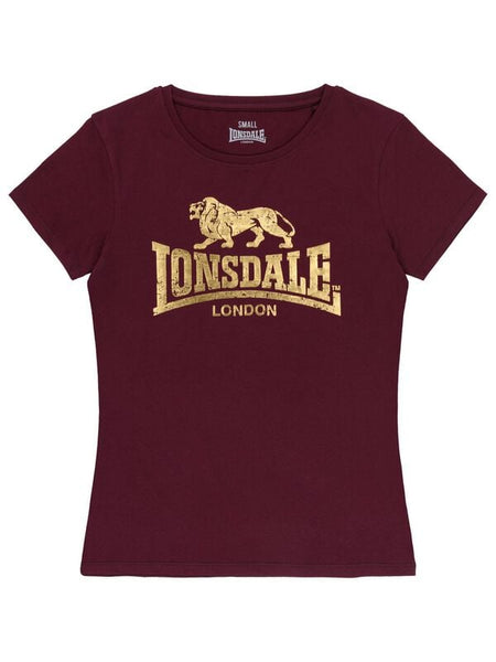 T-Shirt Manches courtes  de Lonsdale London - Bantry - XS à XXL - pour Femme - bordeaux - Lonsdale London