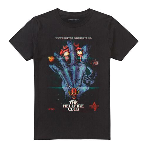 T-Shirt Manches courtes  de Stranger Things - Hellfire Poster - S à XXL - pour Homme - noir - Stranger Things