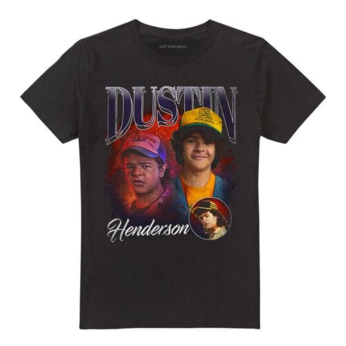T-Shirt Manches courtes  de Stranger Things - Season 5 - Dustin Homage - S à XXL - pour Unisexe - noir - Stranger Things