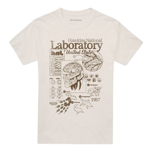 T-Shirt Manches courtes  de Stranger Things - Season 5 - Hawkins Lab Mono - S à XXL - pour Homme - naturel - Stranger Things