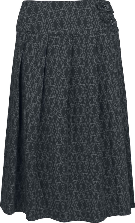 Jupe mi-longue Gothic de KIHILIST by KILLSTAR - Morissa Midi Skirt - XS à 4XL - pour Femme - noir - KIHILIST by KILLSTAR