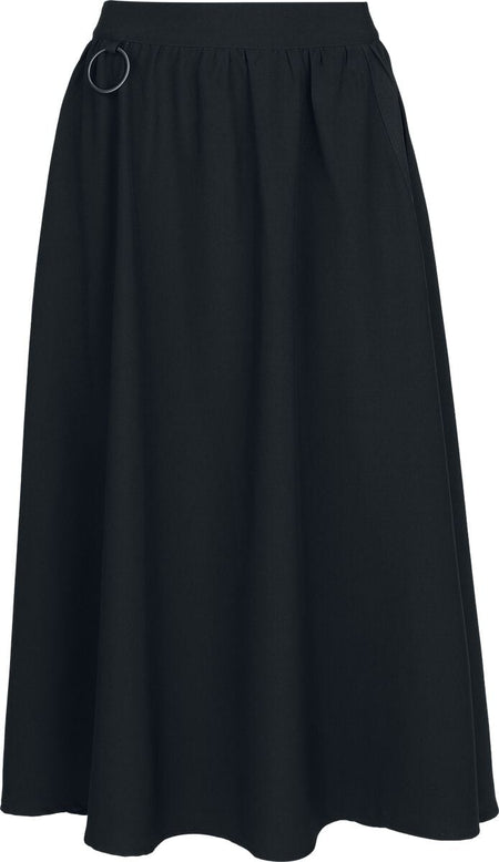 Jupe mi-longue Gothic de KIHILIST by KILLSTAR - Eryssa Midi Skirt - XS à 4XL - pour Femme - noir - KIHILIST by KILLSTAR