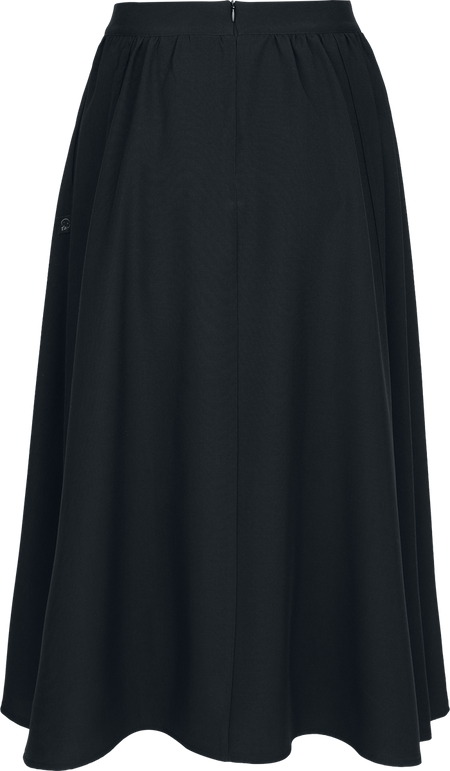 Jupe mi-longue Gothic de KIHILIST by KILLSTAR - Eryssa Midi Skirt - XS à 4XL - pour Femme - noir - KIHILIST by KILLSTAR - View 2